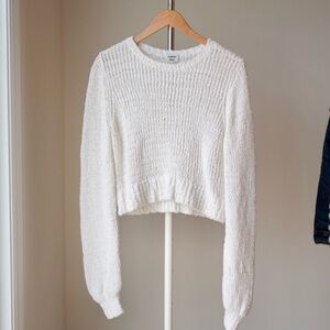 Aritzia Cream Knit Crew Neck Sweater